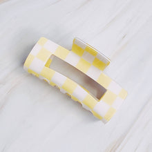 Load image into Gallery viewer, Ellison+Young - Checker Lovers Hair Claw: Black

