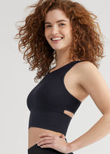 Load image into Gallery viewer, Yummie - Kelly High-Neck Longline Bra Top - Seamless: M/L / Black
