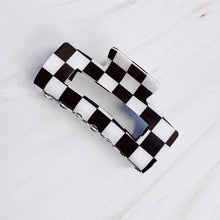 Load image into Gallery viewer, Ellison+Young - Checker Lovers Hair Claw: Black

