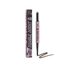 Load image into Gallery viewer, Rude Cosmetics - Double Agent 2 in 1 Eyebrow Pencil &amp; Powder: Black Brown
