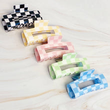 Load image into Gallery viewer, Ellison+Young - Checker Lovers Hair Claw: Black
