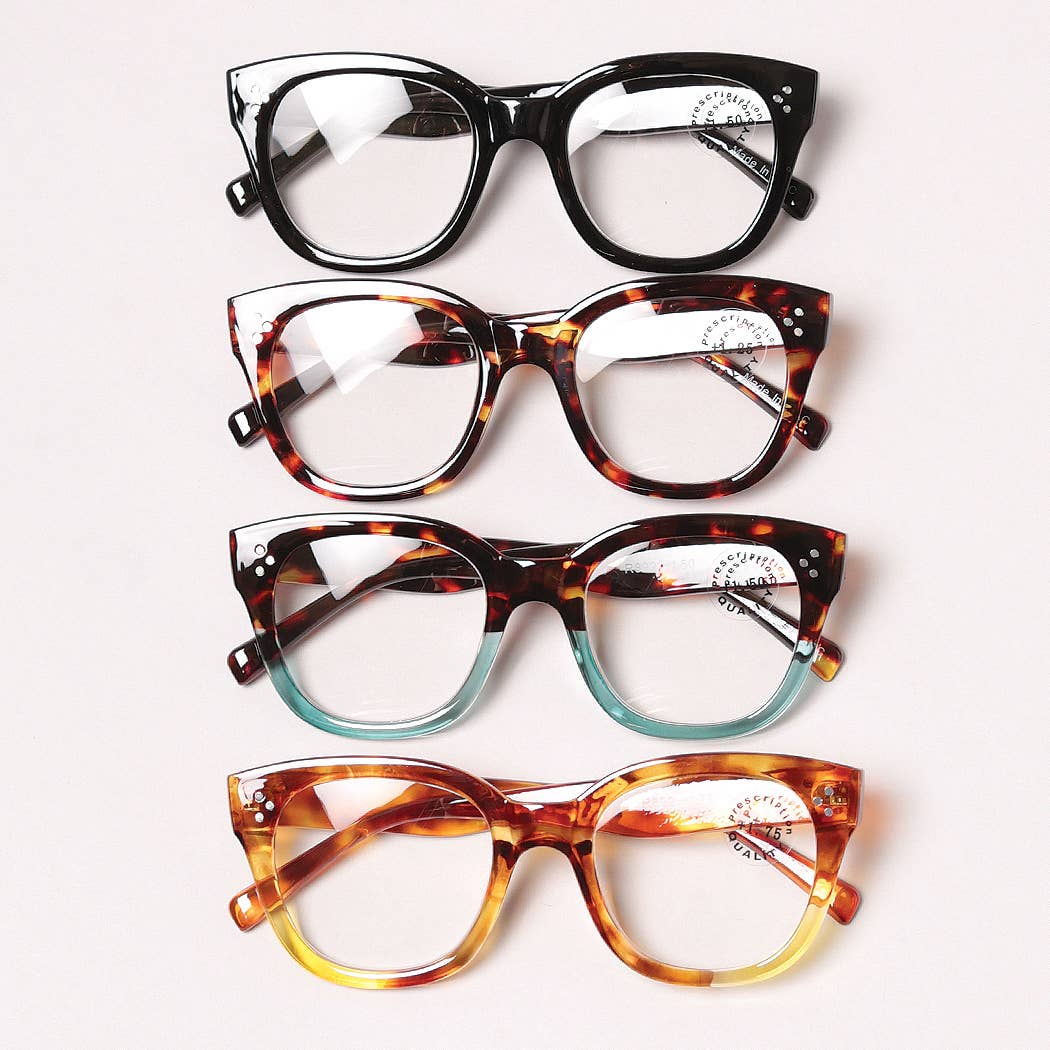 Fashion City - Bold Cateye Reading Glasses: 12 ASSORTED / ONE SIZE