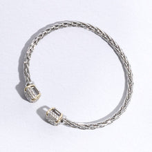 Load image into Gallery viewer, Fashion City - 3MM Ponytail Square Pave CZ Bangle Bracelet: KPV / ONE SIZE
