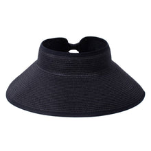 Load image into Gallery viewer, Selini New York - Rollable Solid Color Straw Visor Sun Hat- LFH190114: Sand
