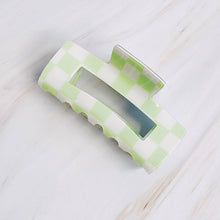 Load image into Gallery viewer, Ellison+Young - Checker Lovers Hair Claw: Black

