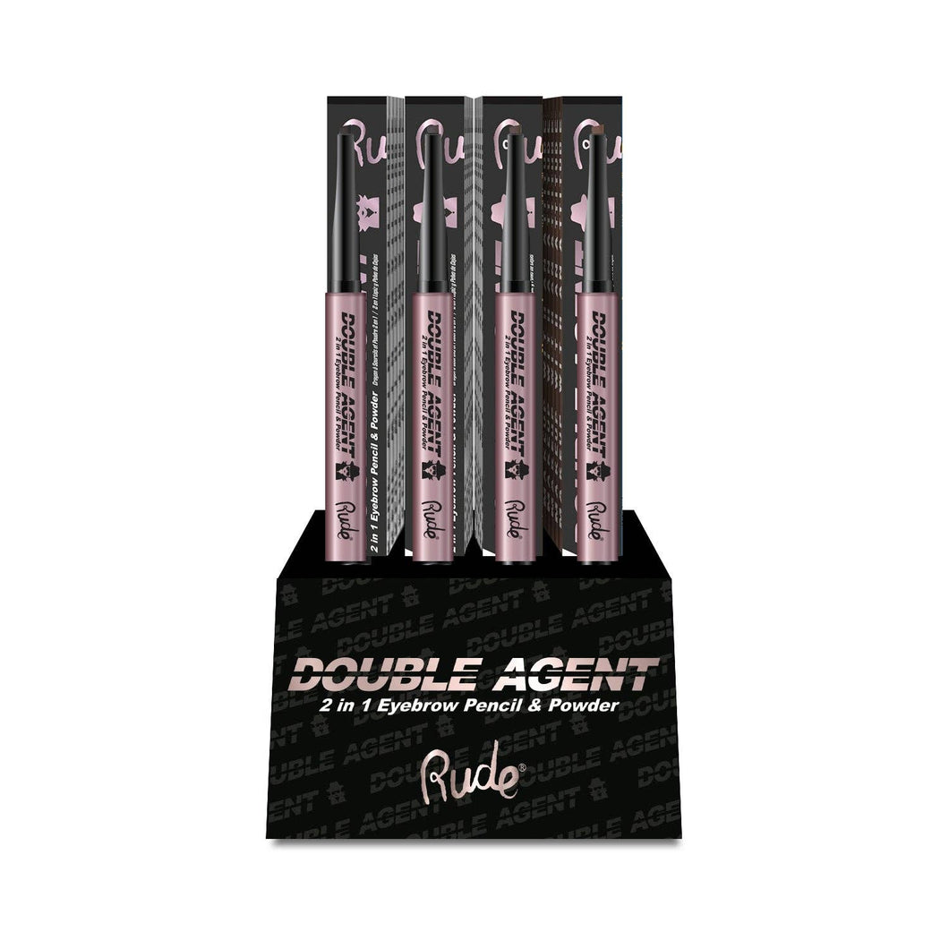 Rude Cosmetics - Double Agent 2 in 1 Eyebrow Pencil and Powder Display Set