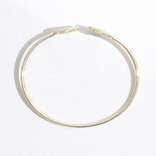 Load image into Gallery viewer, Fashion City - Thin Gold Tone Wire Two CZ Clover Edges Bracelet: BG / ONE SIZE
