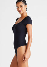 Load image into Gallery viewer, Yummie - Anette Shaping Thong Bodysuit - Cotton Seamless: Black / S/M
