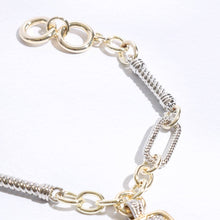 Load image into Gallery viewer, Fashion City - Square CZ 2T Link Chain Bracelet: BK / ONE SIZE
