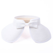 Load image into Gallery viewer, Selini New York - Rollable Solid Color Straw Visor Sun Hat- LFH190114: Sand
