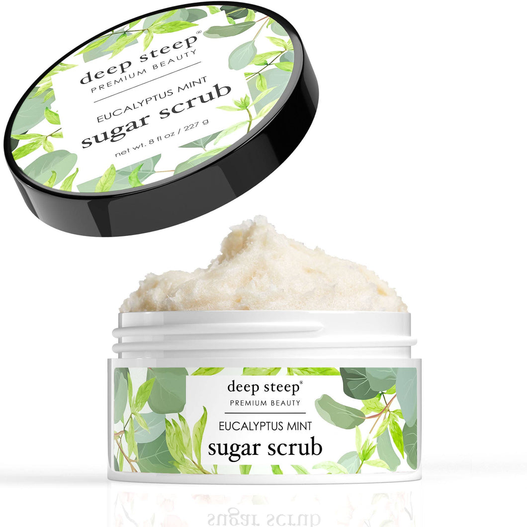 Deep Steep Premium Beauty - Sugar Scrub - Eucalyptus Mint 8oz