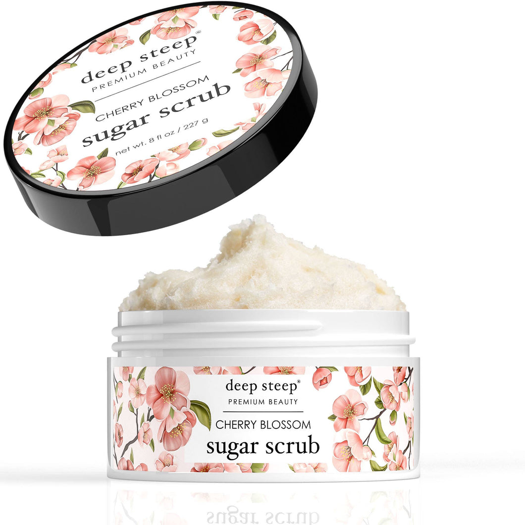 Deep Steep Premium Beauty - Sugar Scrub - Cherry Blossom 8oz