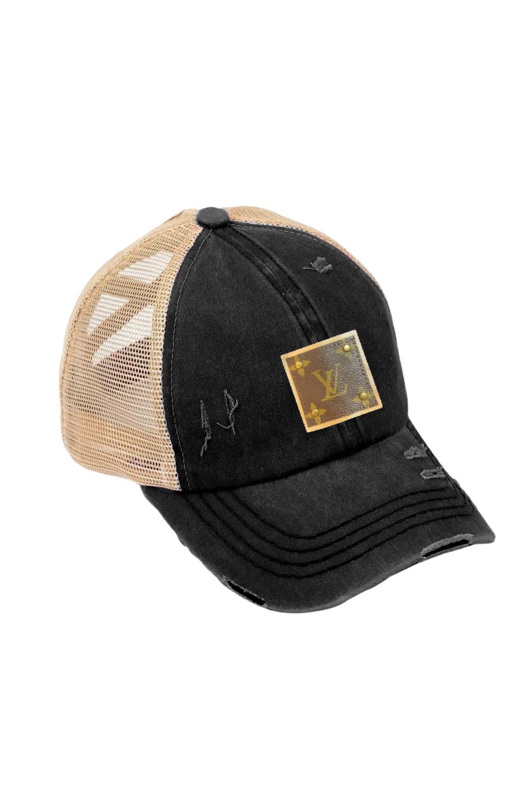 Embellish Your Life - LV Up-Cycled Distressed Trucker Cap