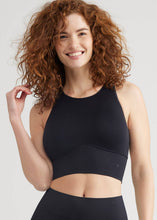 Load image into Gallery viewer, Yummie - Kelly High-Neck Longline Bra Top - Seamless: S/M / Black
