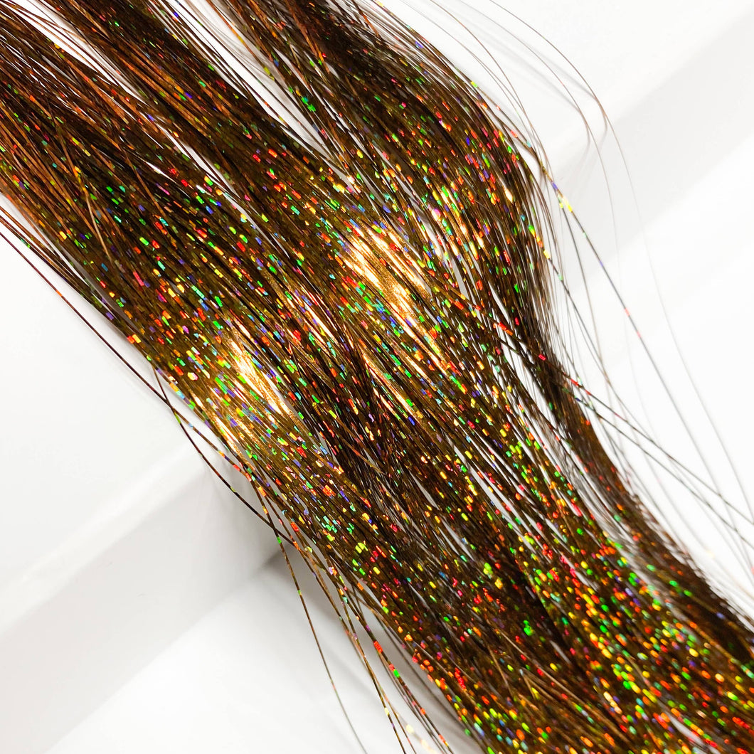 Shop Hotline - Clip In Hair Tinsel: Brown