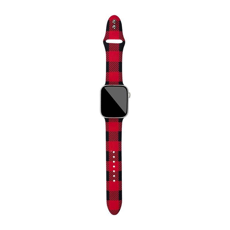 ShopTrendsNow - Buffalo Plaid Silicone Bands for Apple Watch