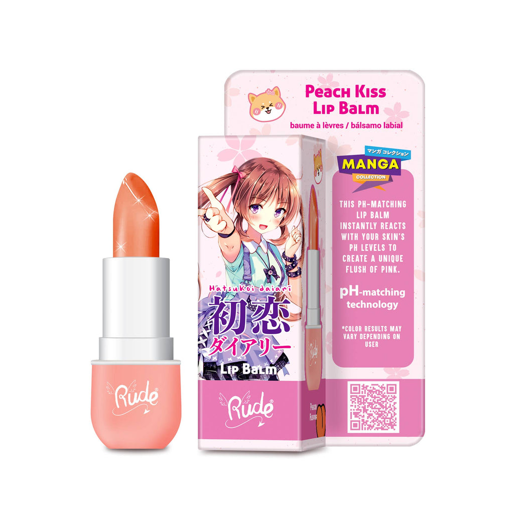Rude Cosmetics - Manga Collection Lip Balm- Peach Kiss