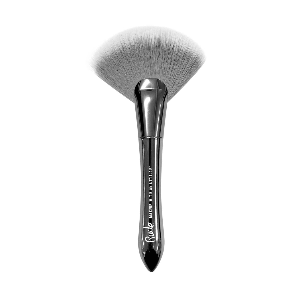 Rude Cosmetics - Silver Bullet Large Fan Brush