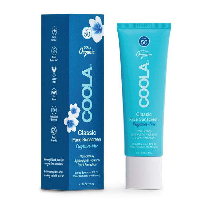 COOLA - COOLA Classic Face Organic Sunscreen Lotion SPF 50 - Fragrance Free